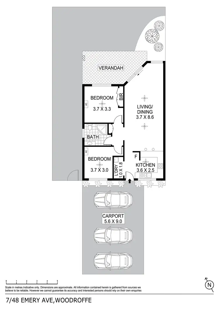 Floorplan of Homely unit listing, unit 7/48 Emery Avenue, Woodroffe NT 830
