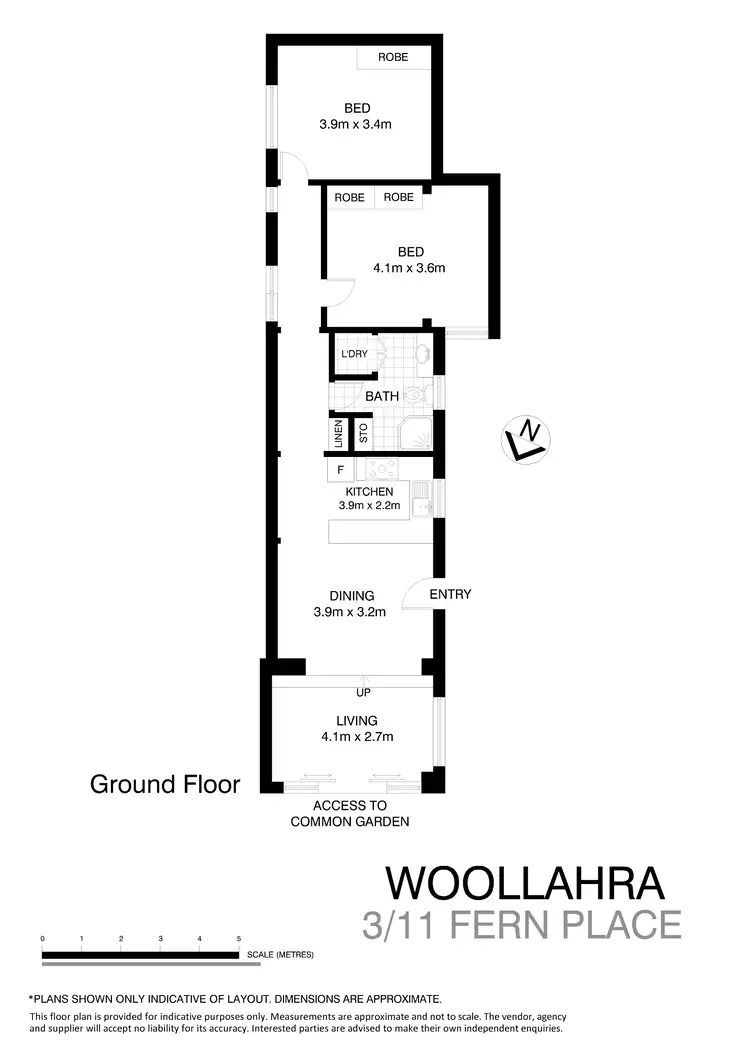 Floorplan of Homely apartment listing, 3/11 Fern Place (Enter Via Convent Lane Woollahra), Bondi Junction NSW 2022