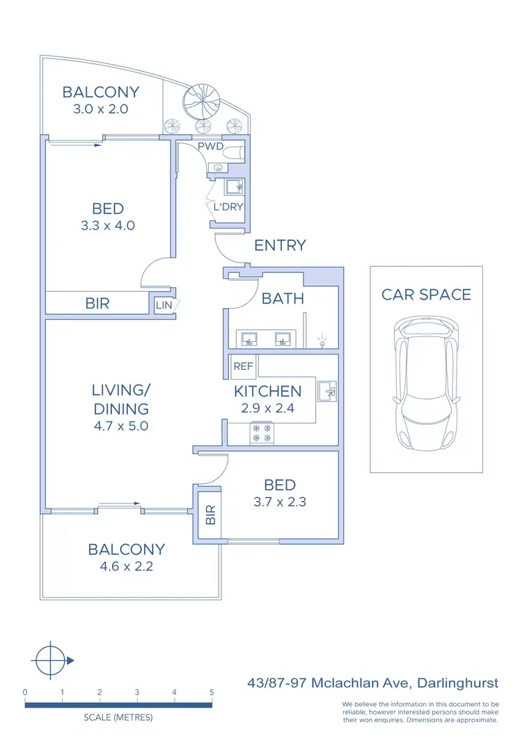 Floorplan of Homely apartment listing, 43/87 McLachlan Avenue, Darlinghurst NSW 2010