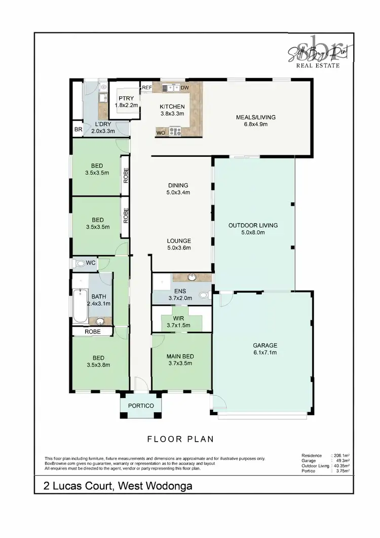 Floorplan of Homely house listing, 2 LUCAS COURT, Wodonga VIC 3690