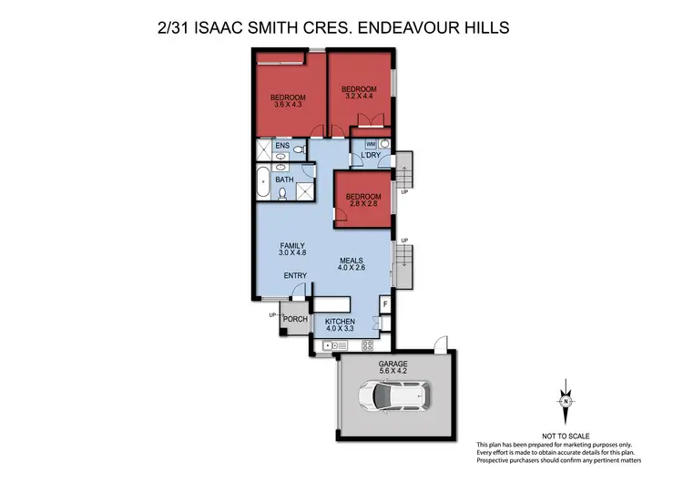 Floorplan of Homely unit listing, 2/31 Isaac Smith Crescent, Endeavour Hills VIC 3802