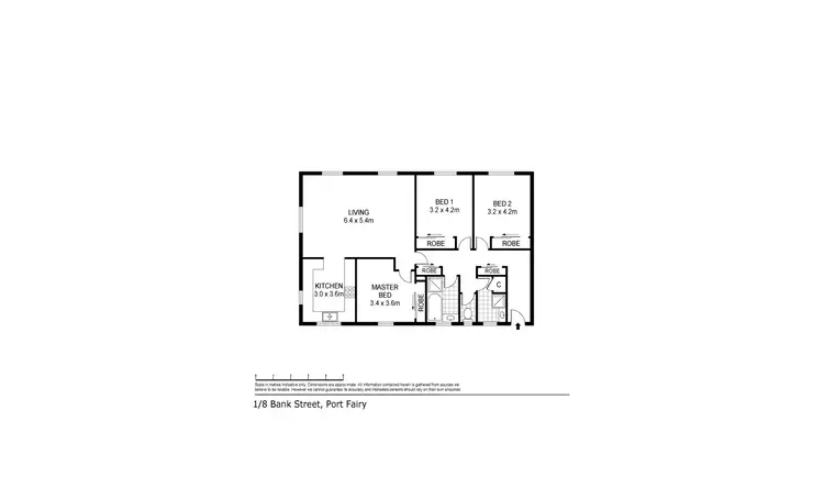 Floorplan of Homely apartment listing, 3/8 Bank Street, Port Fairy VIC 3284