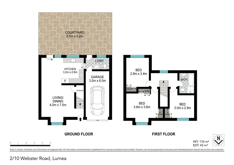 Floorplan of Homely townhouse listing, 2/10-12 Webster Road, Lurnea NSW 2170
