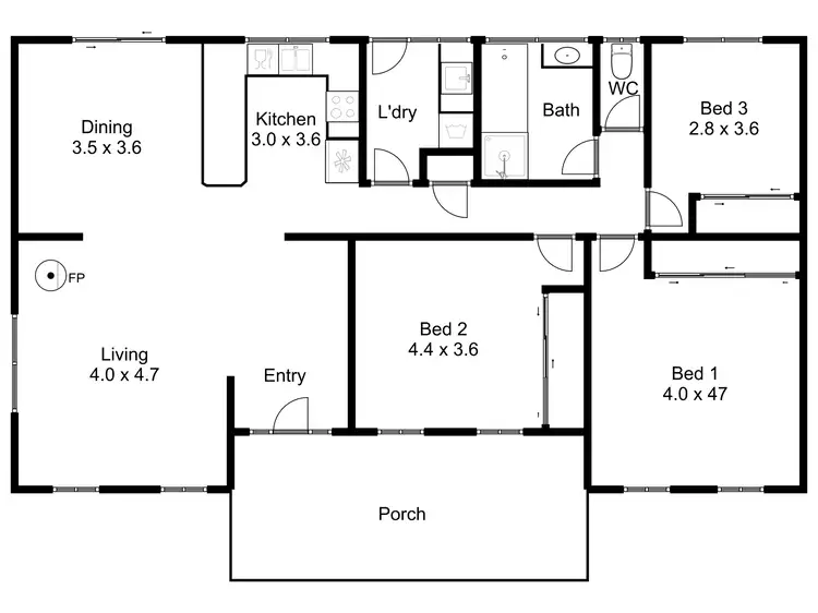 Floorplan of Homely house listing, 49 McKees Lane, Maindample VIC 3723