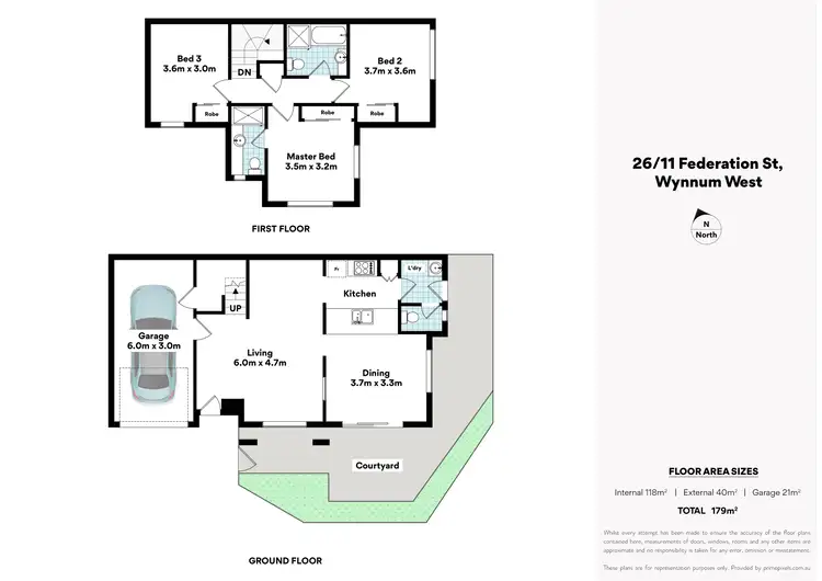 Floorplan of Homely townhouse listing, 26/11 Federation St, Wynnum West QLD 4178