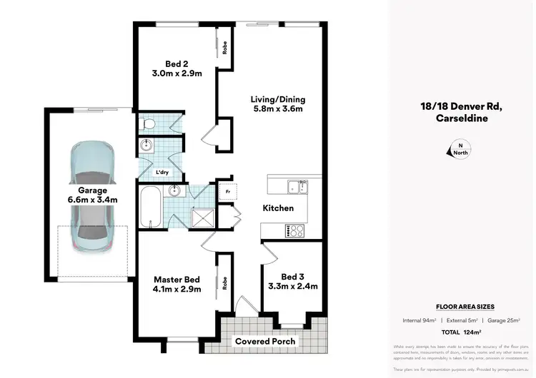 Floorplan of Homely villa listing, 18/18 Denver Road, Carseldine QLD 4034