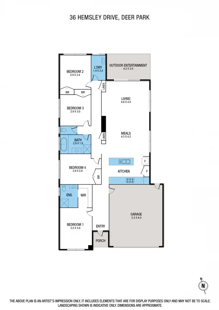 Floorplan of Homely house listing, 36 Hemsley Drive, Deer Park VIC 3023