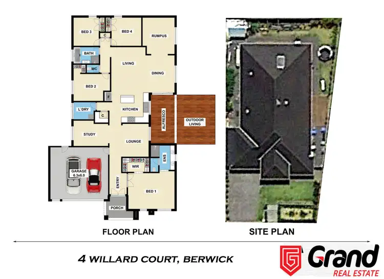 Floorplan of Homely house listing, 4 Willard Court, Berwick VIC 3806