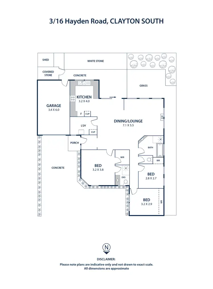 Floorplan of Homely unit listing, 3/16 Hayden Road, Clayton South VIC 3169
