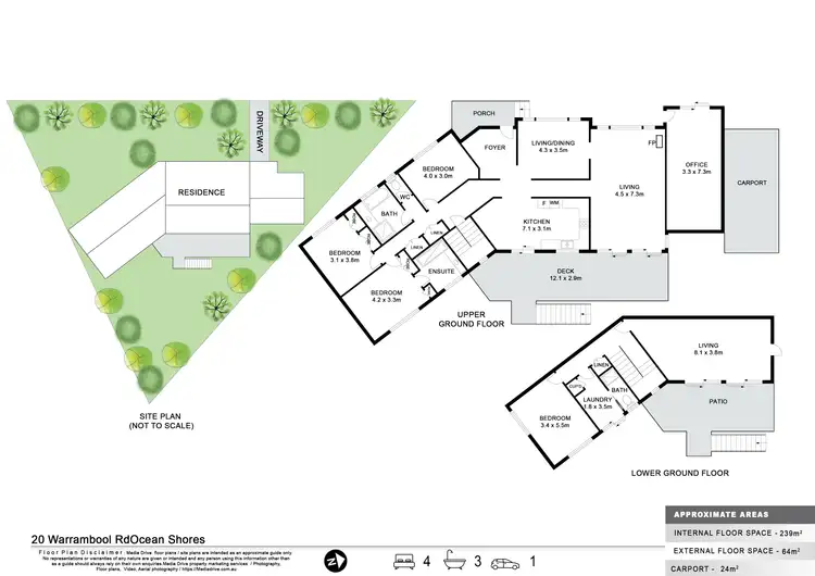 Floorplan of Homely house listing, 20 Warrambool Road, Ocean Shores NSW 2483