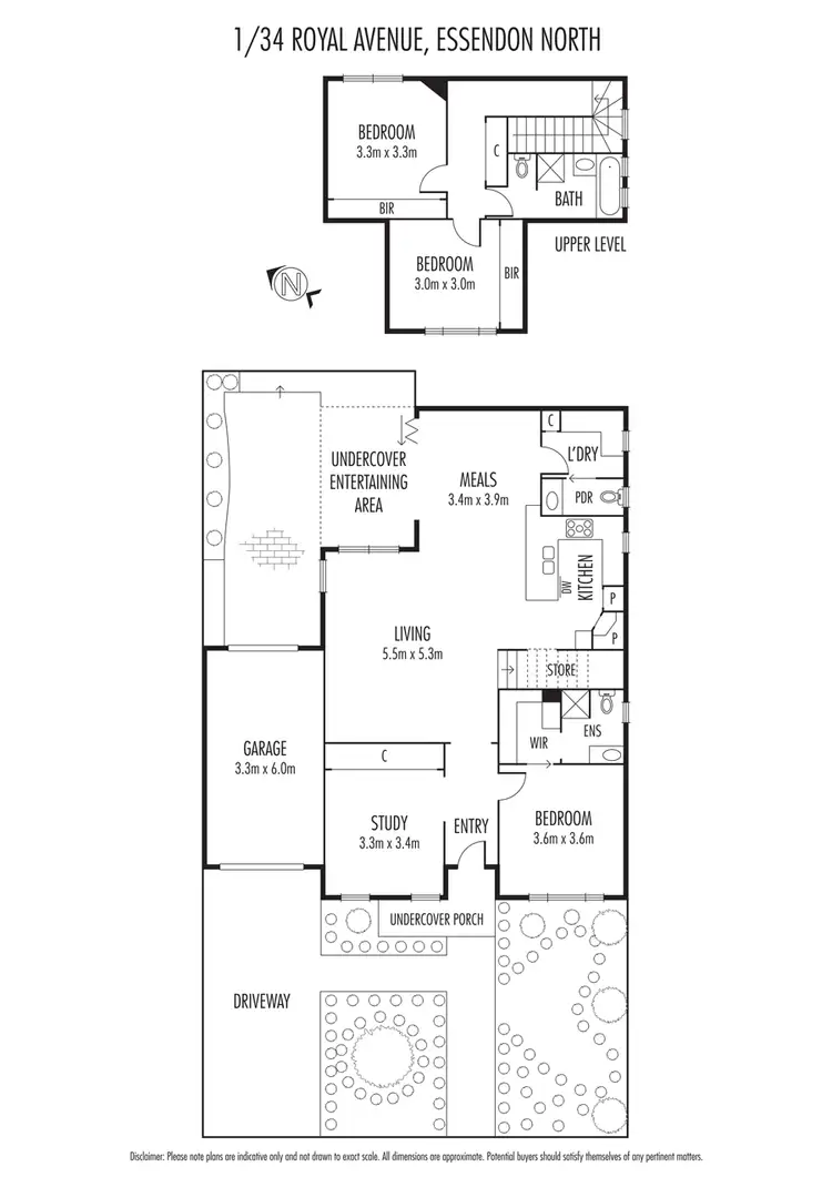 Floorplan of Homely townhouse listing, 1/34 Royal Avenue, Essendon North VIC 3041