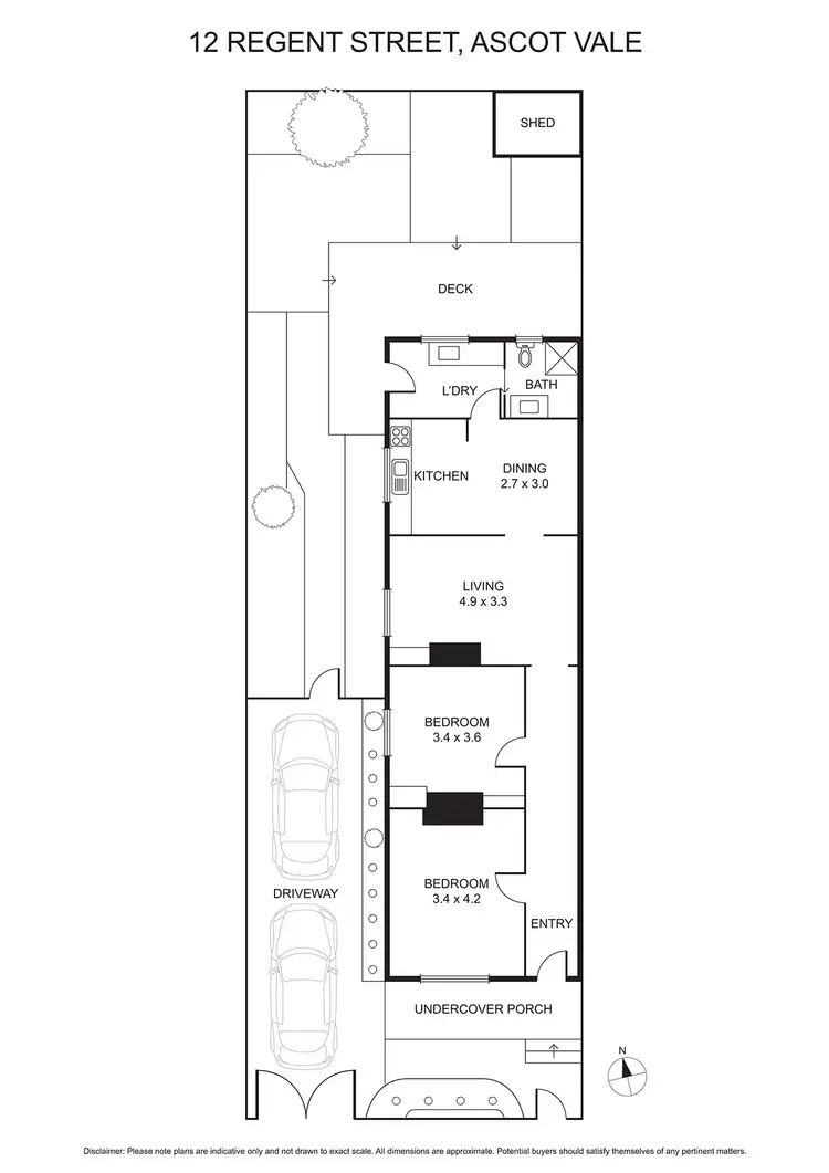 Floorplan of Homely house listing, 12 Regent Street, Ascot Vale VIC 3032