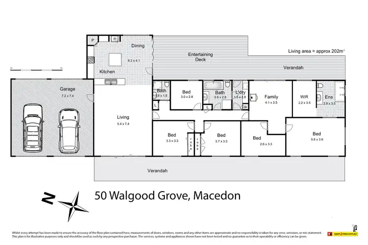 Floorplan of Homely house listing, 50 Walgood Grove, Macedon VIC 3440