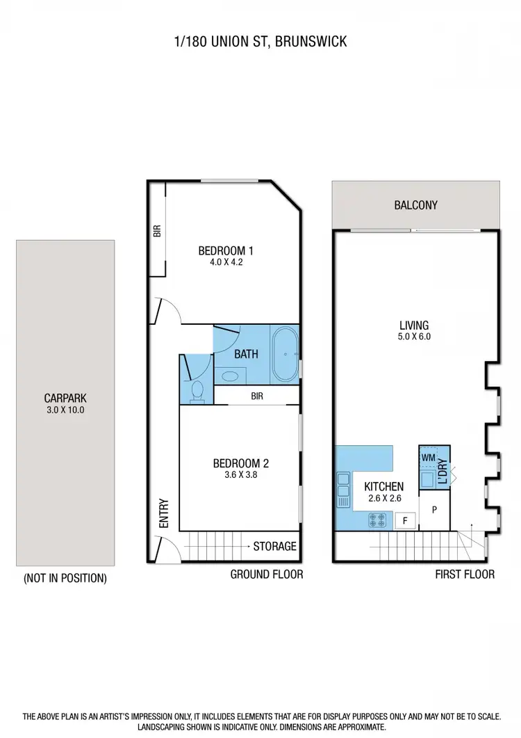 Floorplan of Homely apartment listing, 1/180 Union Street, Brunswick West VIC 3055