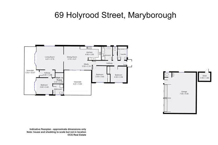Floorplan of Homely house listing, 69 Holyrood Street, Maryborough VIC 3465