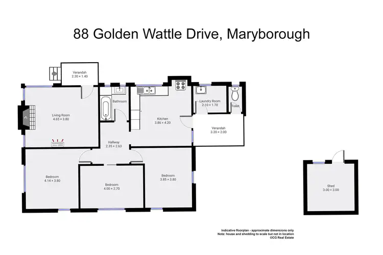 Floorplan of Homely house listing, 88 Golden Wattle Drive, Maryborough VIC 3465