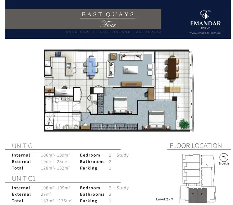 Floorplan of Homely apartment listing, 4203/25 East Quay Drive, Biggera Waters QLD 4216