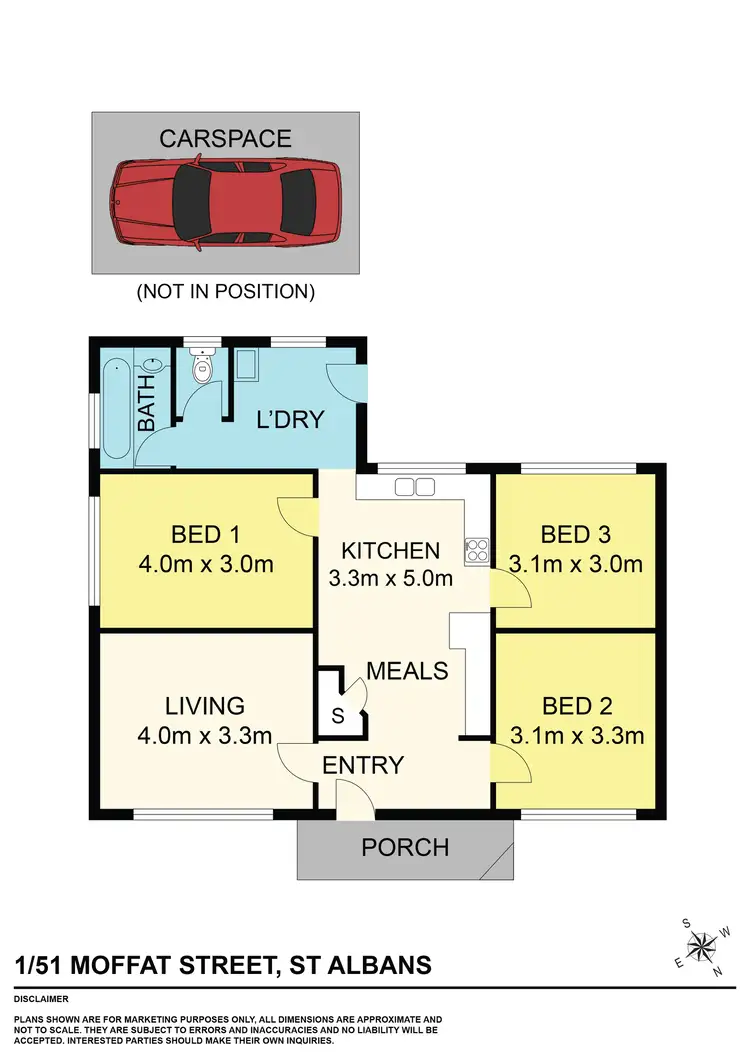 Floorplan of Homely unit listing, 1,2,3/51 Moffat Street, St Albans VIC 3021