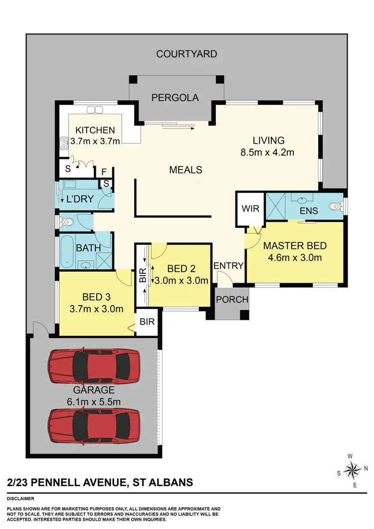 Floorplan of Homely unit listing, 2/23 Pennell Avenue, St Albans VIC 3021