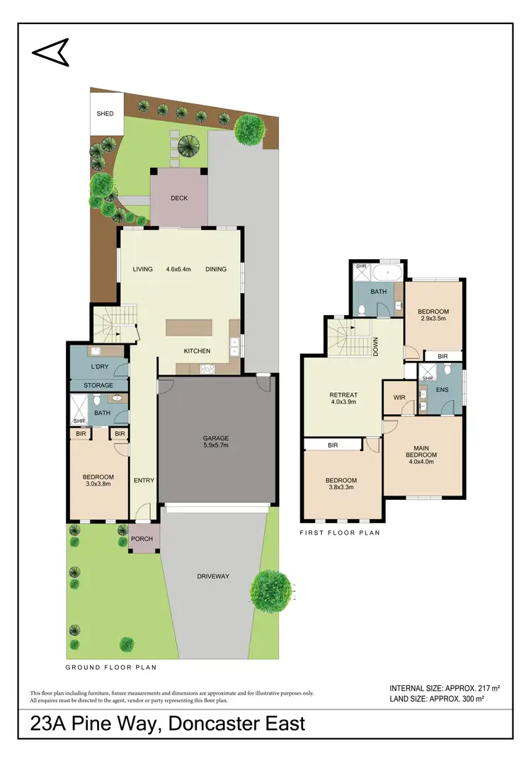 Floorplan of Homely townhouse listing, 23A Pine Way, Doncaster East VIC 3109
