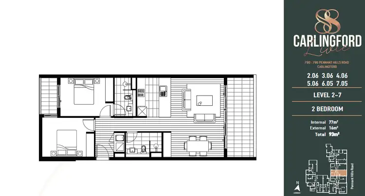 Floorplan of Homely apartment listing, 780-786 Pennant Hills Road, Carlingford NSW 2118