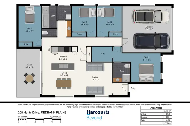 Floorplan of Homely house listing, 208 Henty Drive, Redbank Plains QLD 4301