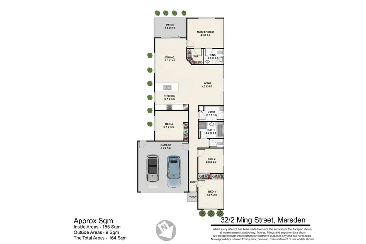Floorplan of Homely semi-detached listing, 32/3-7 Ming Street, Marsden QLD 4132