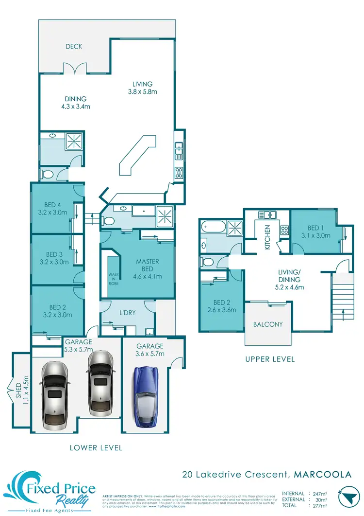 Floorplan of Homely house listing, 20 Lakedrive Crescent, Marcoola QLD 4564