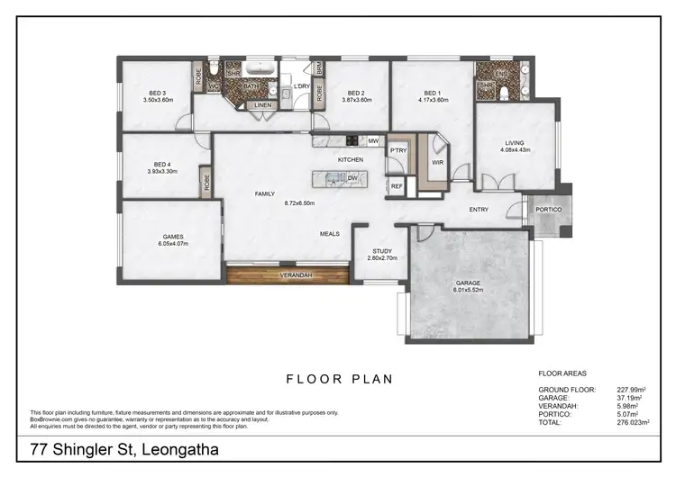 Floorplan of Homely house listing, 77 Shingler Street, Leongatha VIC 3953