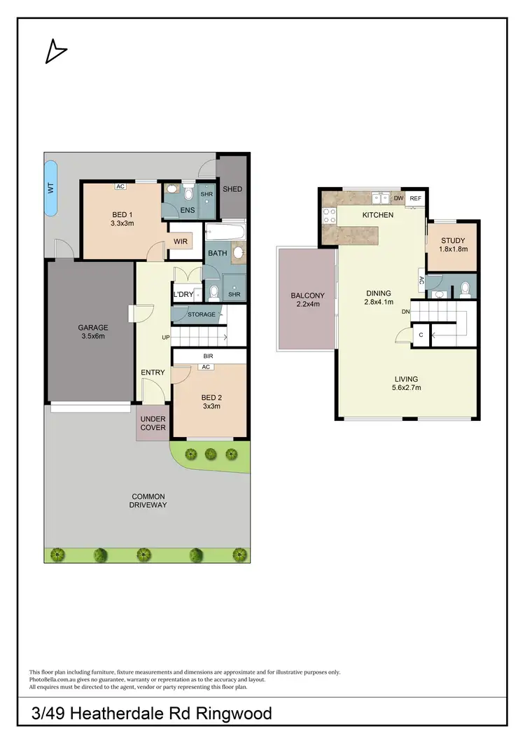Floorplan of Homely townhouse listing, 3/49 Heatherdale Road, Ringwood VIC 3134