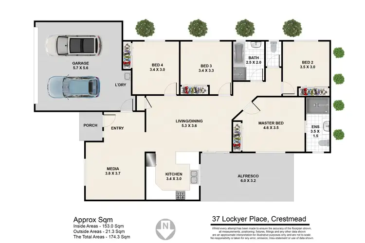 Floorplan of Homely house listing, 37 Lockyer Place, Crestmead QLD 4132