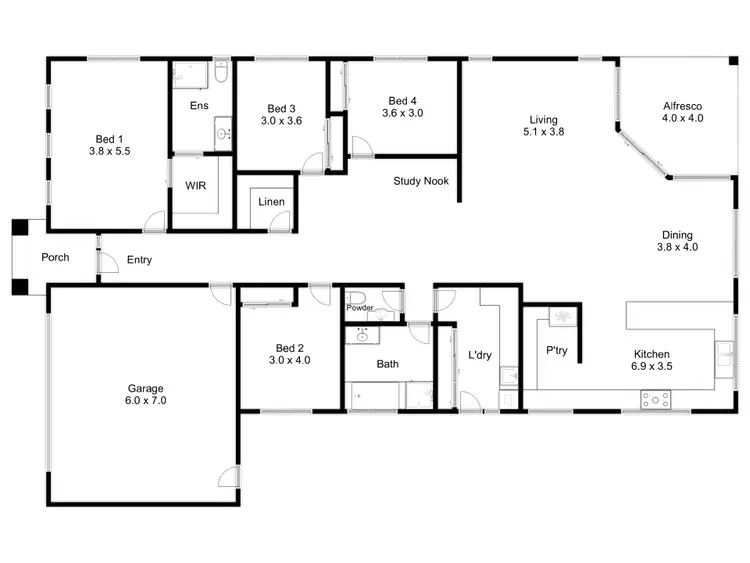 Floorplan of Homely house listing, 156 HIGHTON LANE, Mansfield VIC 3722