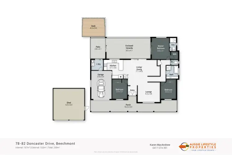 Floorplan of Homely house listing, 78-82 Doncaster Drive, Beechmont QLD 4211