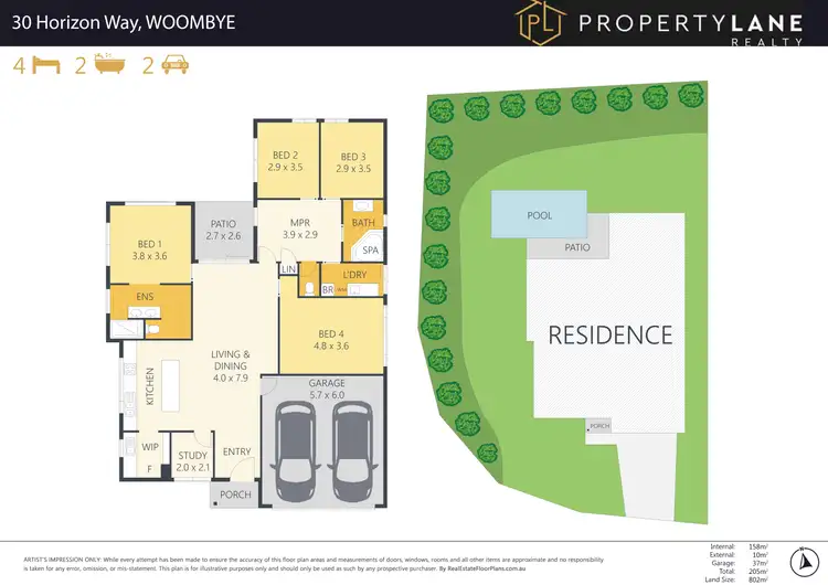 Floorplan of Homely house listing, 30 Horizon Way, Woombye QLD 4559