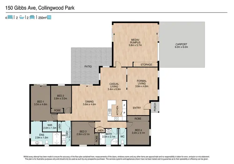 Floorplan of Homely house listing, 150 GIBBS AVENUE, Collingwood Park QLD 4301