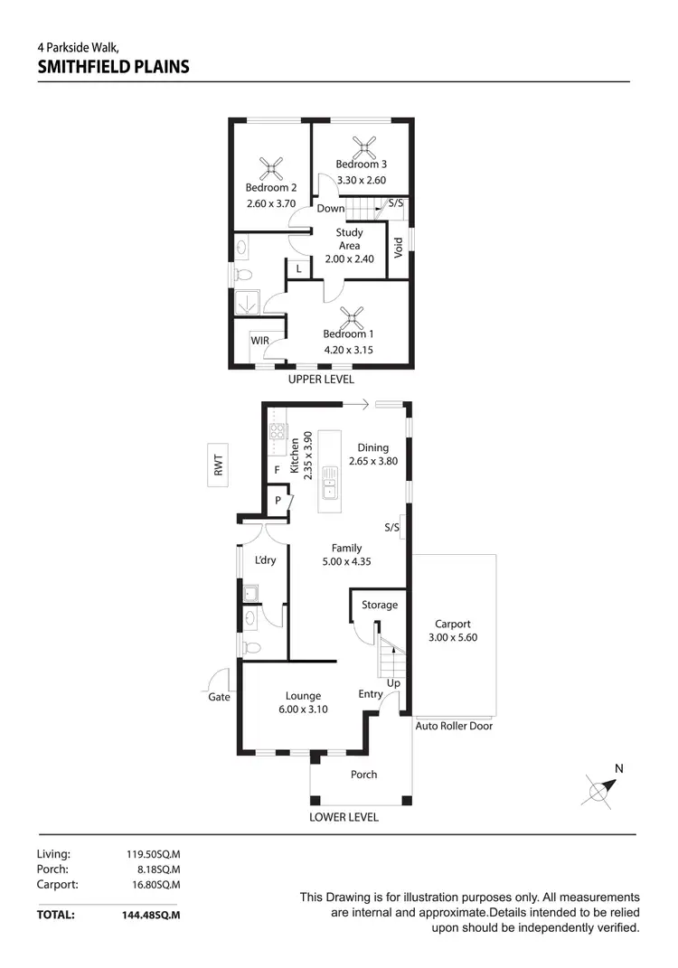 Floorplan of Homely townhouse listing, 4 PARKSIDE WALK, Smithfield Plains SA 5114