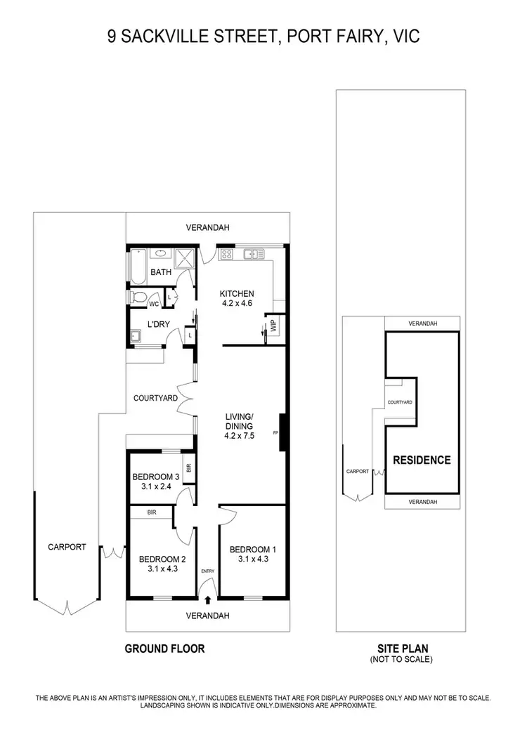 Floorplan of Homely house listing, 9 Sackville Street, Port Fairy VIC 3284