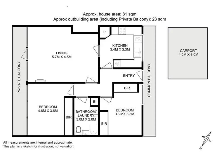 Floorplan of Homely unit listing, 7/17 Margaret Street, Sandy Bay TAS 7005