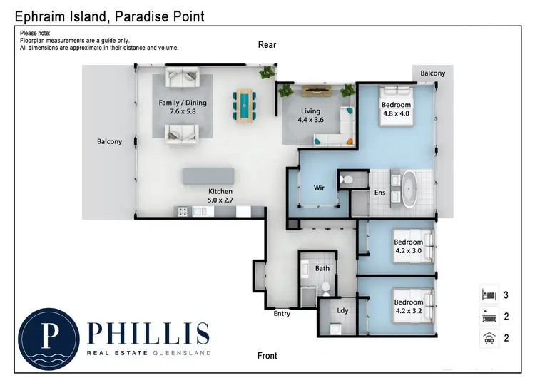 Floorplan of Homely apartment listing, 27305/2 Ephraim Island, Paradise Point QLD 4216