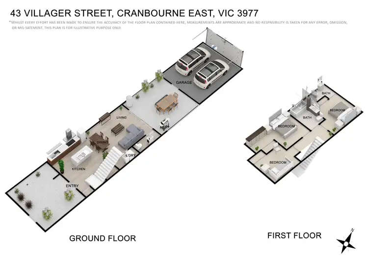 Floorplan of Homely townhouse listing, 43 Villager Street, Cranbourne East VIC 3977