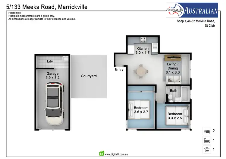 Floorplan of Homely unit listing, 5/133 Meeks Road, Marrickville NSW 2204