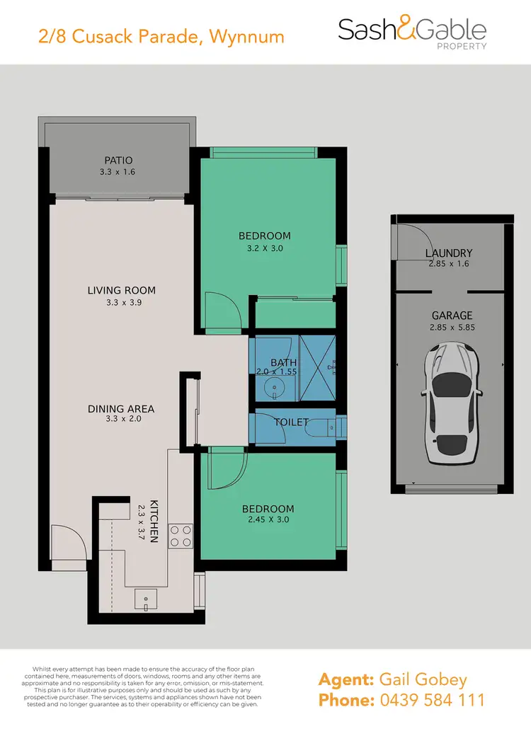 Floorplan of Homely unit listing, 2/8 Cusack Parade, Wynnum QLD 4178
