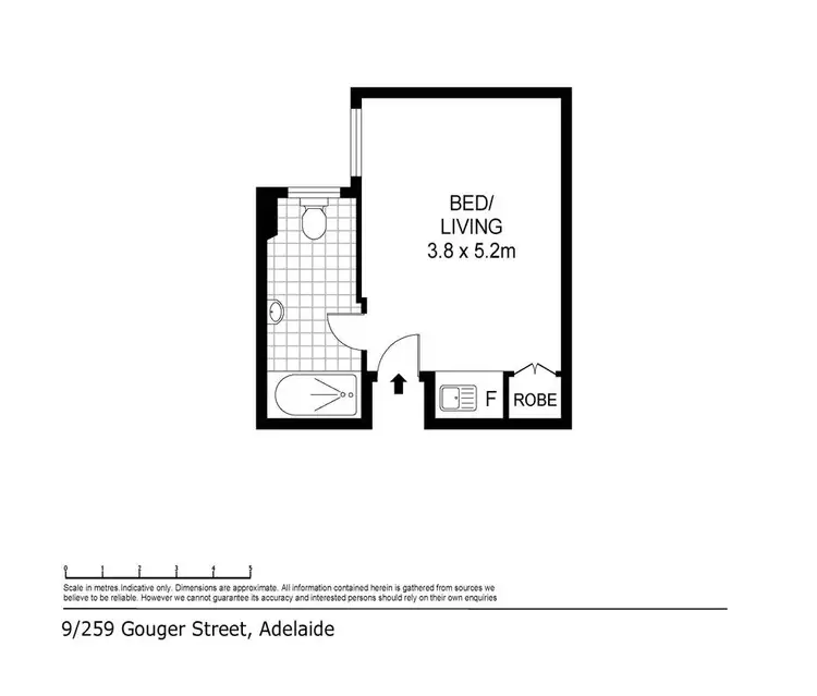 Floorplan of Homely apartment listing, 9/259 Gouger Street, Adelaide SA 5000