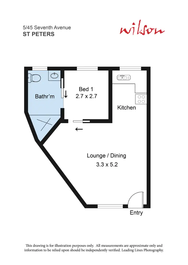 Floorplan of Homely unit listing, 5/45 Seventh Avenue, St Peters SA 5069
