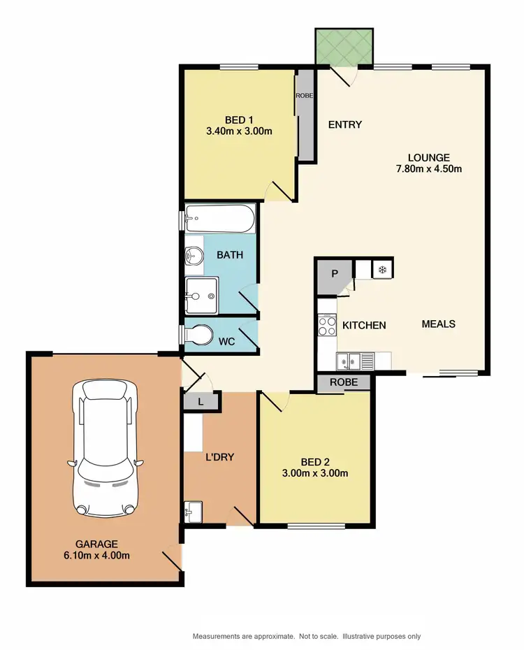 Floorplan of Homely unit listing, 2/259 Wantigong Street, North Albury NSW 2640
