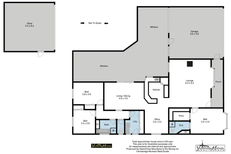 Floorplan of Homely house listing, 34 Campbellfield Drive, Yarrawonga VIC 3730