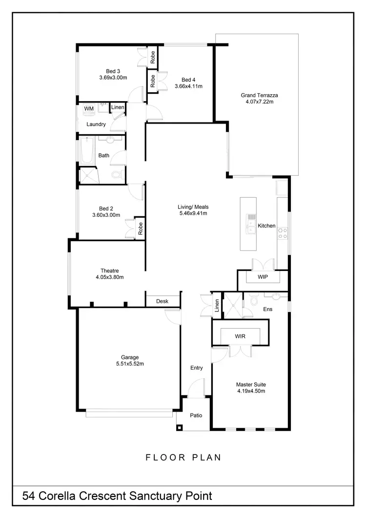 Floorplan of Homely house listing, 54 Corella Crescent, Sanctuary Point NSW 2540