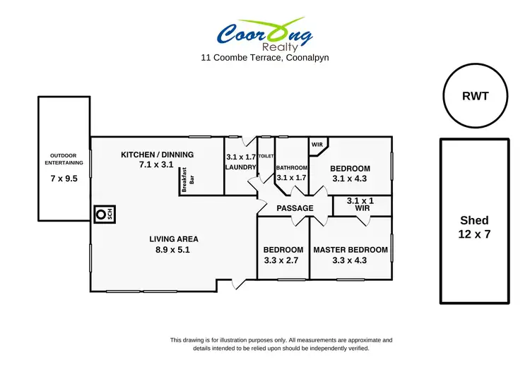 Floorplan of Homely house listing, 11 Coombe Terrace, Coonalpyn SA 5265