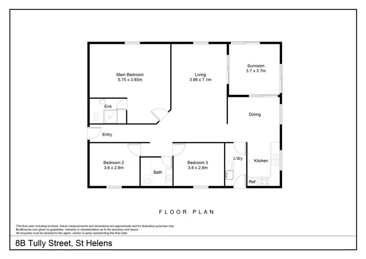 Floorplan of Homely house listing, 8B Tully Street, St Helens TAS 7216