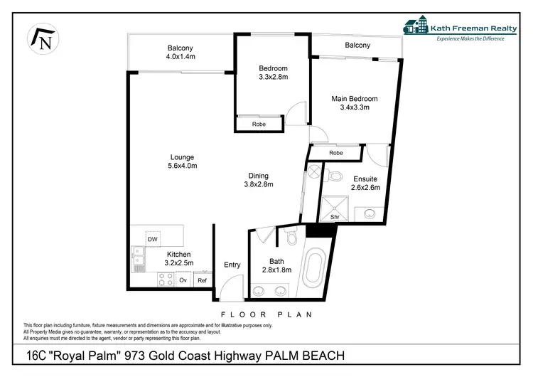 Floorplan of Homely unit listing, 16C/973 GOLD COAST HWY, Palm Beach QLD 4221